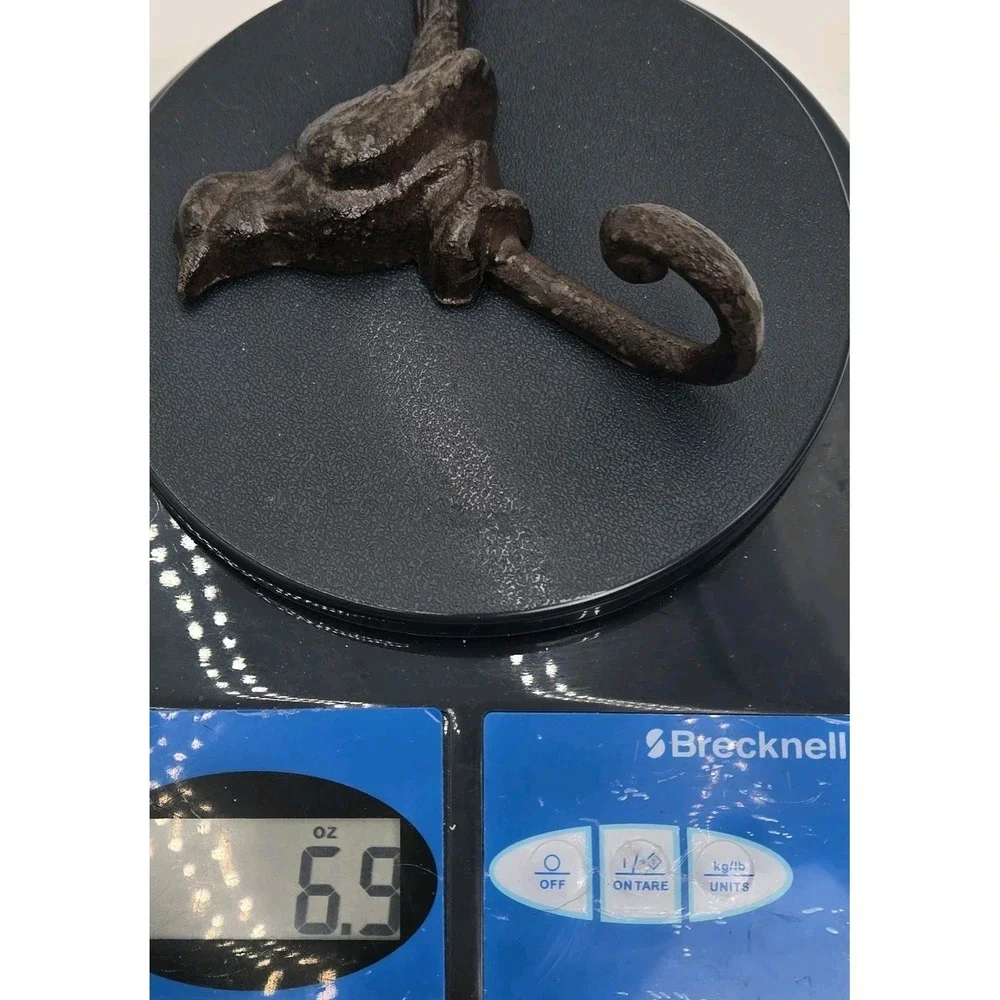 Bird Wall Hook Cast Iron Key Towel Coat Hanger Rustic‎ Farmhouse Decor Dk Brown